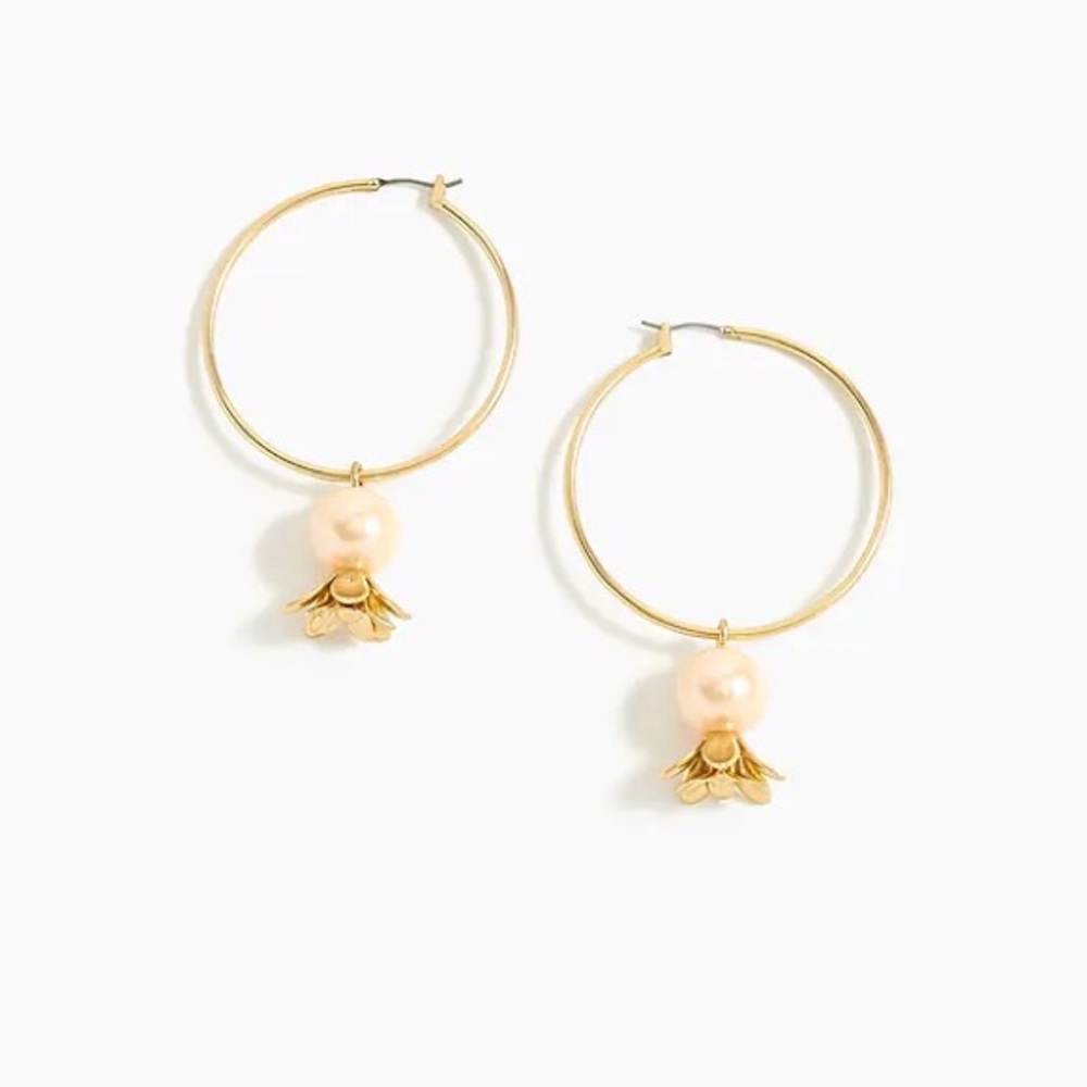 ✨HOST PICK✨ J.Crew Blossom Drop Hoop Earrings NWT